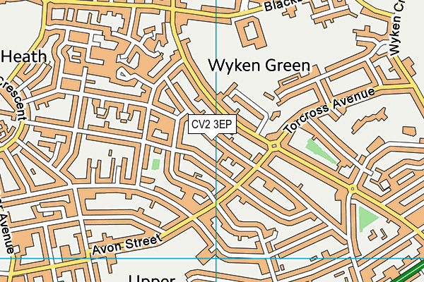 CV2 3EP map - OS VectorMap District (Ordnance Survey)