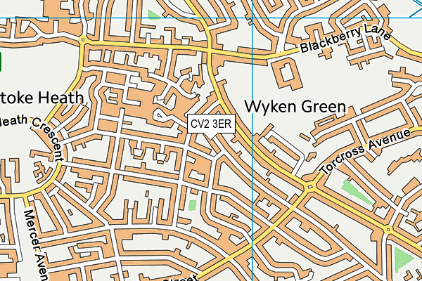 CV2 3ER map - OS VectorMap District (Ordnance Survey)