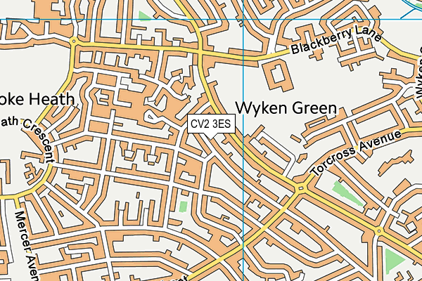 CV2 3ES map - OS VectorMap District (Ordnance Survey)