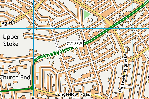 CV2 3EW map - OS VectorMap District (Ordnance Survey)