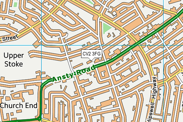 CV2 3FG map - OS VectorMap District (Ordnance Survey)