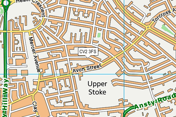 CV2 3FS map - OS VectorMap District (Ordnance Survey)