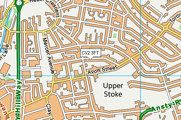 CV2 3FT map - OS VectorMap District (Ordnance Survey)