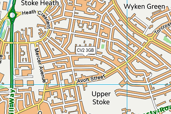 CV2 3GB map - OS VectorMap District (Ordnance Survey)