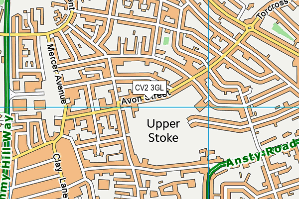 CV2 3GL map - OS VectorMap District (Ordnance Survey)