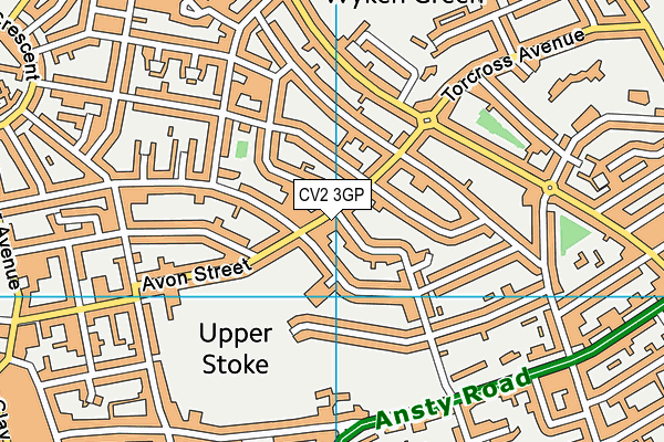 CV2 3GP map - OS VectorMap District (Ordnance Survey)