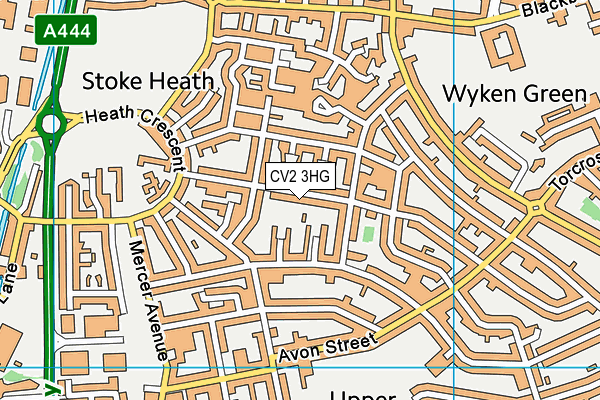 CV2 3HG map - OS VectorMap District (Ordnance Survey)