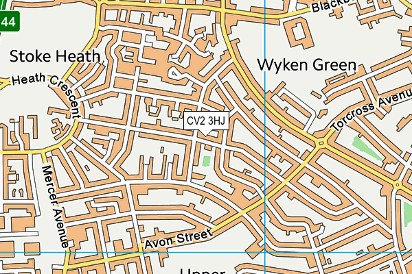 CV2 3HJ map - OS VectorMap District (Ordnance Survey)