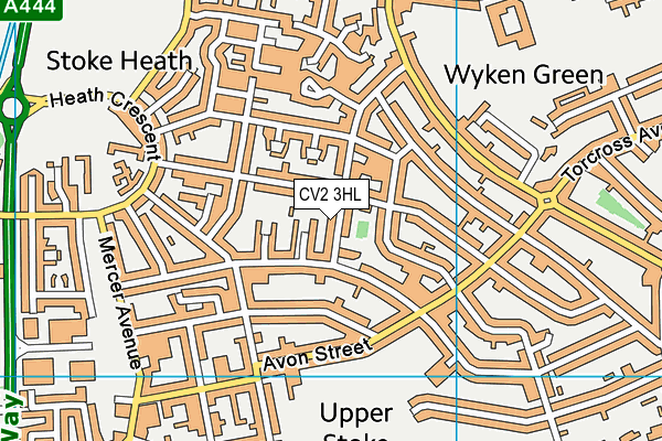 CV2 3HL map - OS VectorMap District (Ordnance Survey)