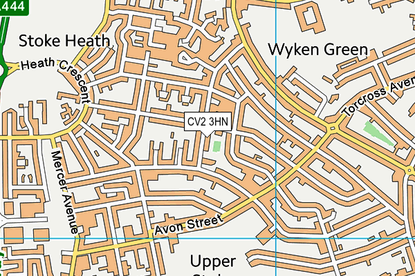CV2 3HN map - OS VectorMap District (Ordnance Survey)