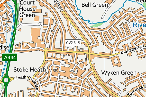 CV2 3JR map - OS VectorMap District (Ordnance Survey)