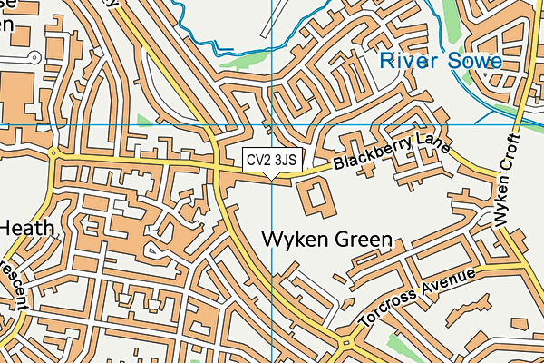 Lyng Hall School map (CV2 3JS) - OS VectorMap District (Ordnance Survey)
