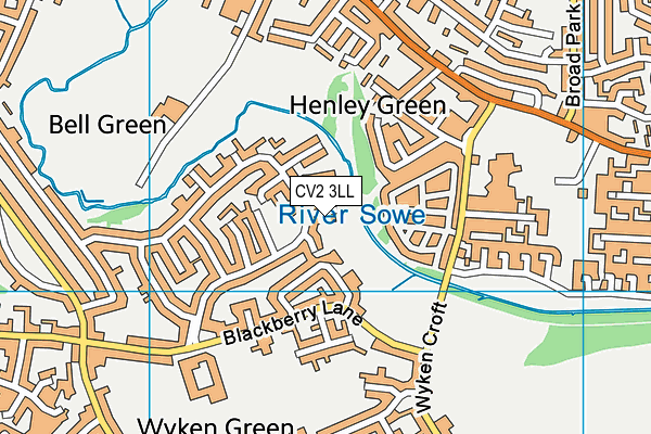 CV2 3LL map - OS VectorMap District (Ordnance Survey)