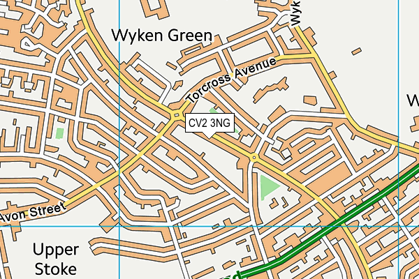 CV2 3NG map - OS VectorMap District (Ordnance Survey)