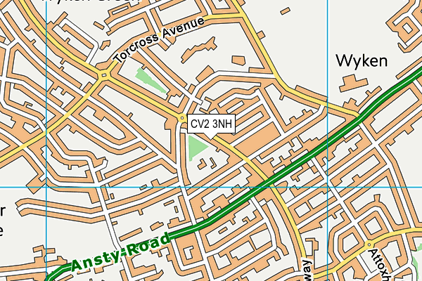 CV2 3NH map - OS VectorMap District (Ordnance Survey)