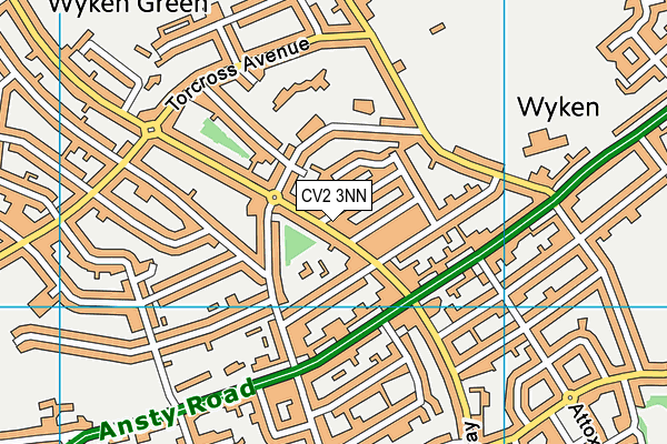 CV2 3NN map - OS VectorMap District (Ordnance Survey)