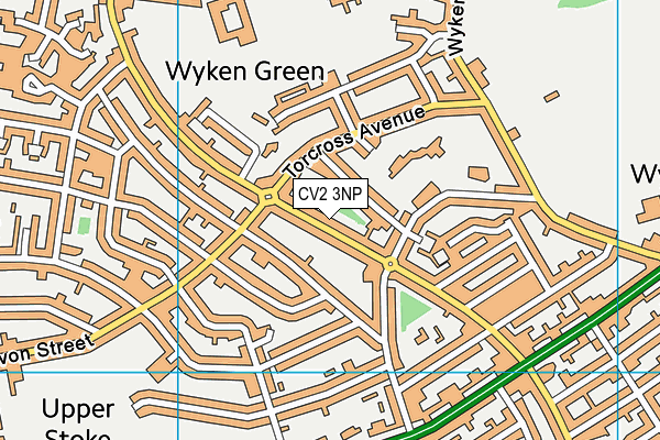 CV2 3NP map - OS VectorMap District (Ordnance Survey)