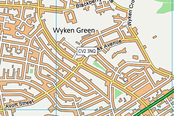 CV2 3NQ map - OS VectorMap District (Ordnance Survey)