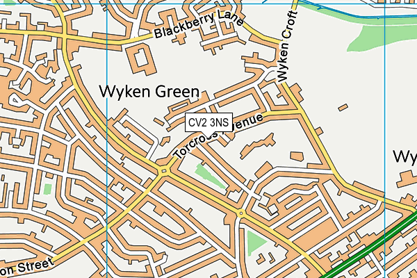 CV2 3NS map - OS VectorMap District (Ordnance Survey)