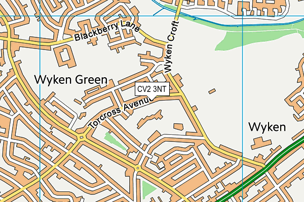 CV2 3NT map - OS VectorMap District (Ordnance Survey)