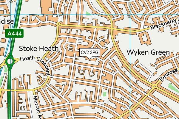 CV2 3PG map - OS VectorMap District (Ordnance Survey)