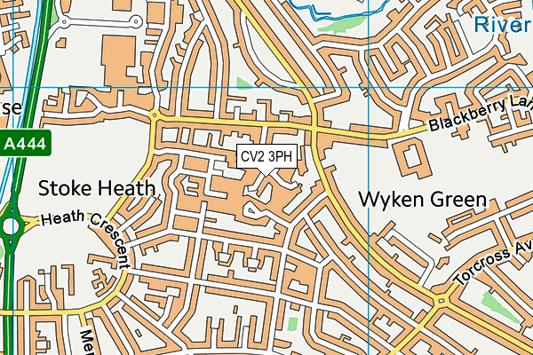 CV2 3PH map - OS VectorMap District (Ordnance Survey)