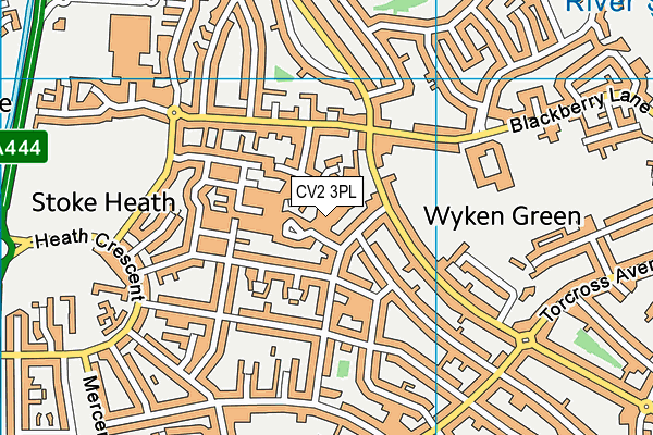 CV2 3PL map - OS VectorMap District (Ordnance Survey)