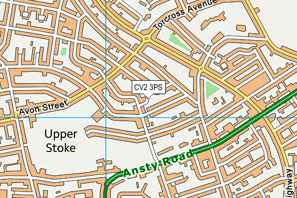 CV2 3PS map - OS VectorMap District (Ordnance Survey)