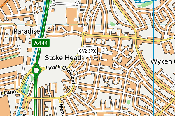 CV2 3PX map - OS VectorMap District (Ordnance Survey)