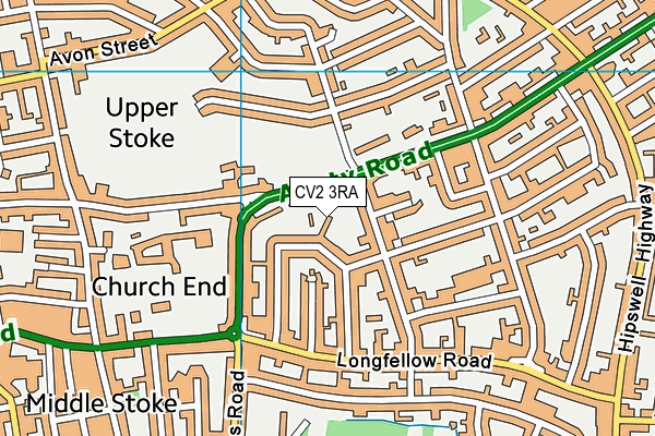 CV2 3RA map - OS VectorMap District (Ordnance Survey)