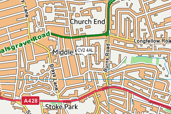 CV2 4AL map - OS VectorMap District (Ordnance Survey)