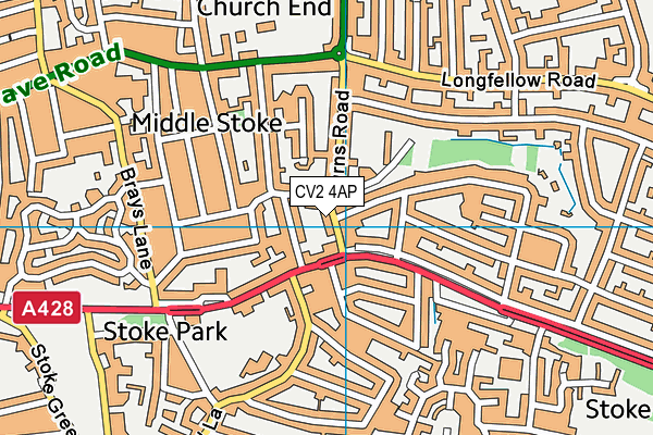 CV2 4AP map - OS VectorMap District (Ordnance Survey)