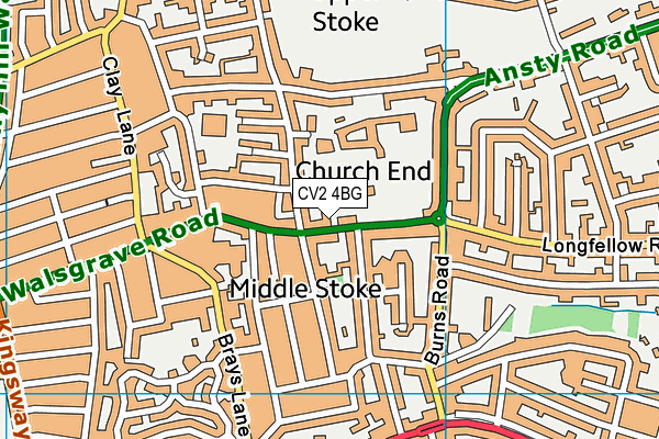 CV2 4BG map - OS VectorMap District (Ordnance Survey)