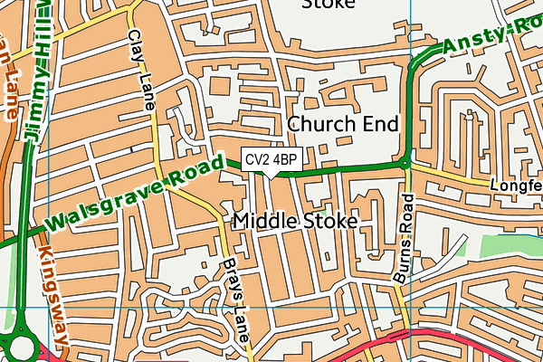 CV2 4BP map - OS VectorMap District (Ordnance Survey)