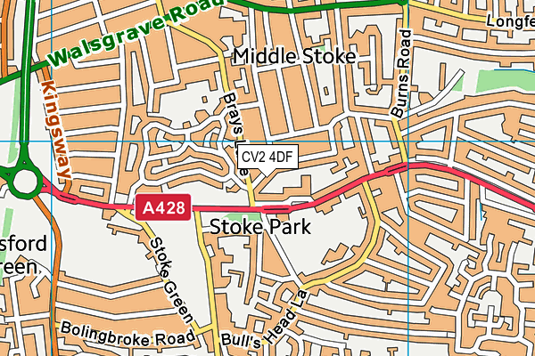 CV2 4DF map - OS VectorMap District (Ordnance Survey)