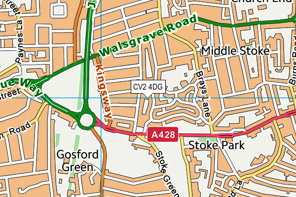 CV2 4DG map - OS VectorMap District (Ordnance Survey)