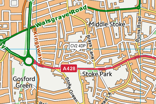 CV2 4DP map - OS VectorMap District (Ordnance Survey)