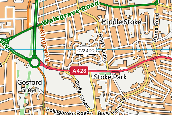 CV2 4DQ map - OS VectorMap District (Ordnance Survey)