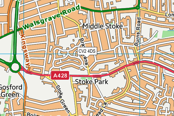 CV2 4DS map - OS VectorMap District (Ordnance Survey)