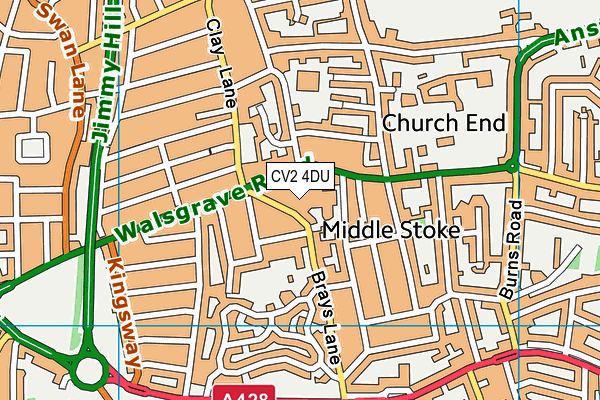 CV2 4DU map - OS VectorMap District (Ordnance Survey)