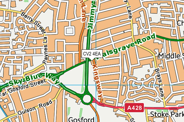 CV2 4EA map - OS VectorMap District (Ordnance Survey)