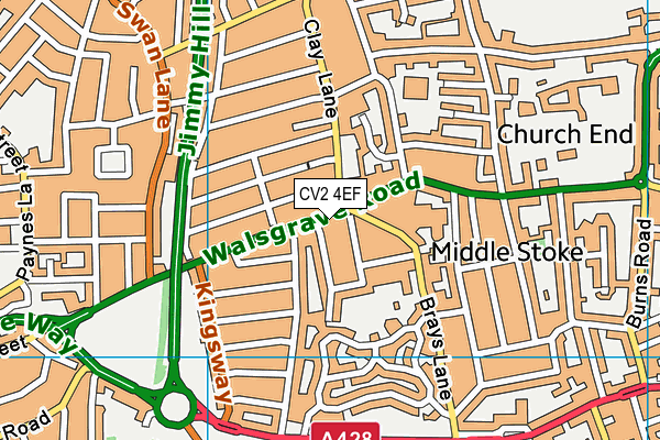 CV2 4EF map - OS VectorMap District (Ordnance Survey)