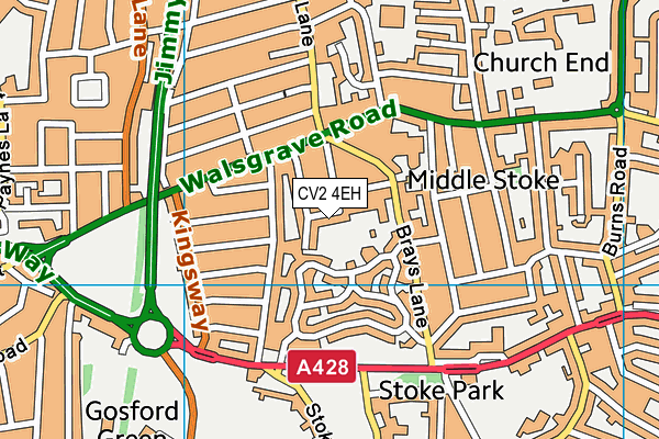 CV2 4EH map - OS VectorMap District (Ordnance Survey)