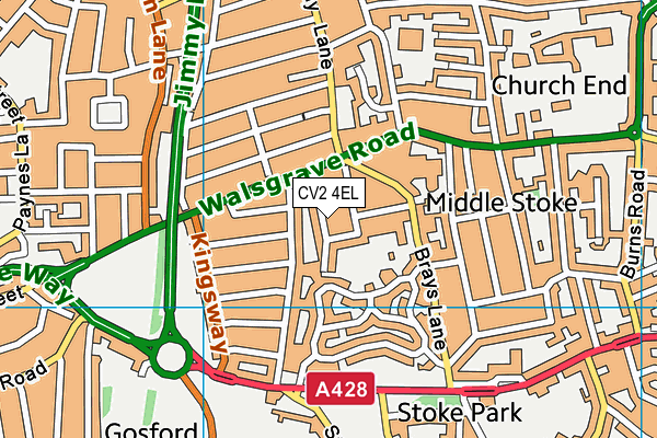 CV2 4EL map - OS VectorMap District (Ordnance Survey)