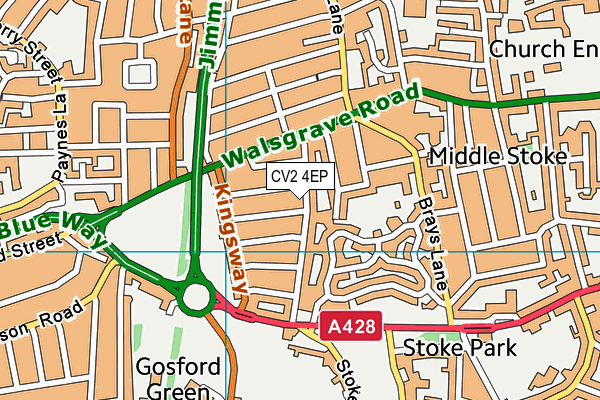 CV2 4EP map - OS VectorMap District (Ordnance Survey)