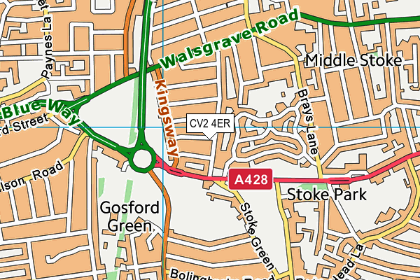 CV2 4ER map - OS VectorMap District (Ordnance Survey)