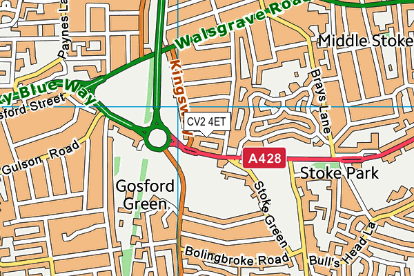 CV2 4ET map - OS VectorMap District (Ordnance Survey)