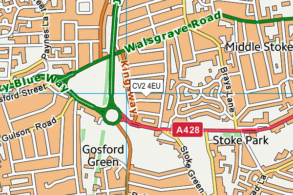 CV2 4EU map - OS VectorMap District (Ordnance Survey)