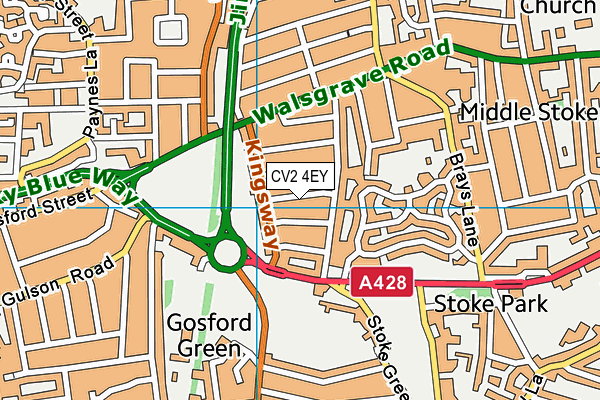 CV2 4EY map - OS VectorMap District (Ordnance Survey)