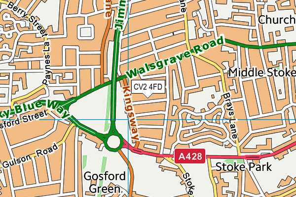 CV2 4FD map - OS VectorMap District (Ordnance Survey)